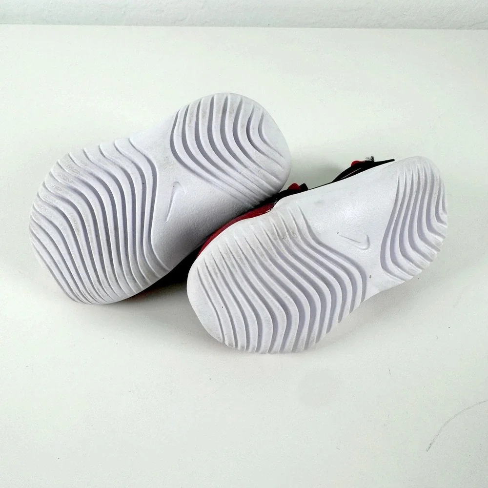 Nike Flex Runner Toddler 3C Black Red Slip‎ On Sneakers Kids Baby Athletic Shoes